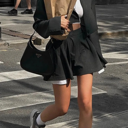 Load image into Gallery viewer, Fashion Suit Top Short Skirt Two-piece Set For Women Autumn New Suit Slim High Waist Slimming Temperament Two-piece Set
