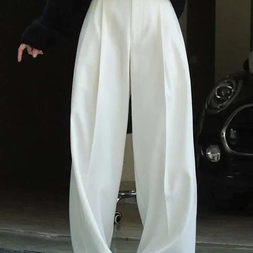Load image into Gallery viewer, High Waist Khaki Pleated Long Wide Leg Elegant Pants New Loose Fit Trousers Women Fashion Tide Spring Autumn 2025 1DF2195
