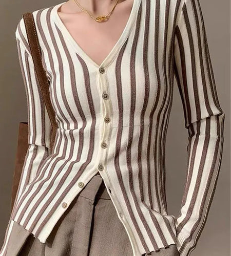 Spring Summer New Collection Long Sleeve V Neck Sunscreen Thin Knitting Cardigans Women Slim Sweater C-041