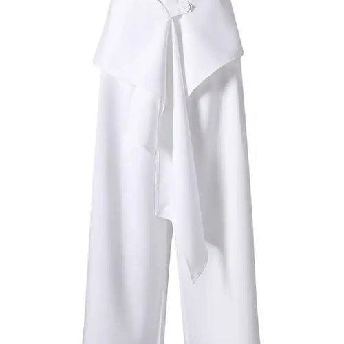 Load image into Gallery viewer, High Elastic Waist Black Irregular Spliced Long Wide Leg Pants New Trousers Women Fashion Tide Spring Autumn 2025 CPG2809
