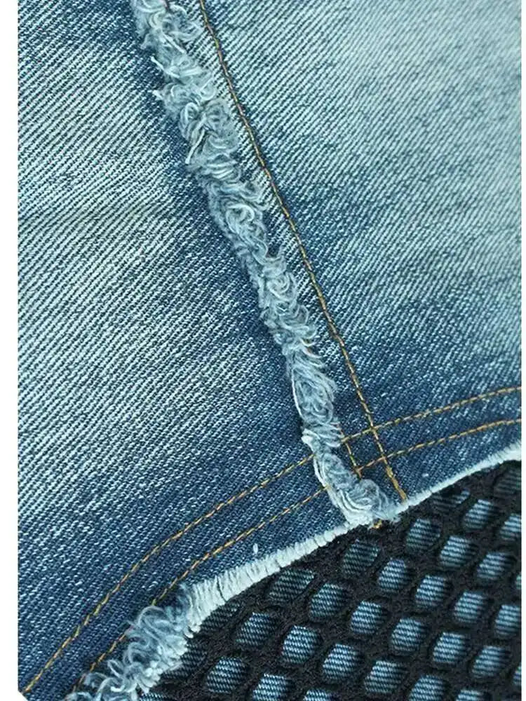 Big Size Denim Vest Wide Leg Pants Two Piece Suit New V-Neck Sleeveless Women Fashion Tide Spring Autumn 20251DH9963