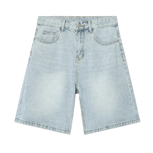 Load image into Gallery viewer, Summer Casual Men's Denim Shorts Loose Mid High Waist Fashion Knee Lenght Denim Pants Vintage Male New Chic Jeans 9A8588
