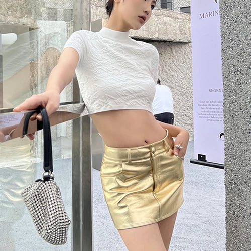 Load image into Gallery viewer, Solid Mini Skirt For Women High Waist PU Leather Minimalist Skirts Female Summer Fashion Clothing Style
