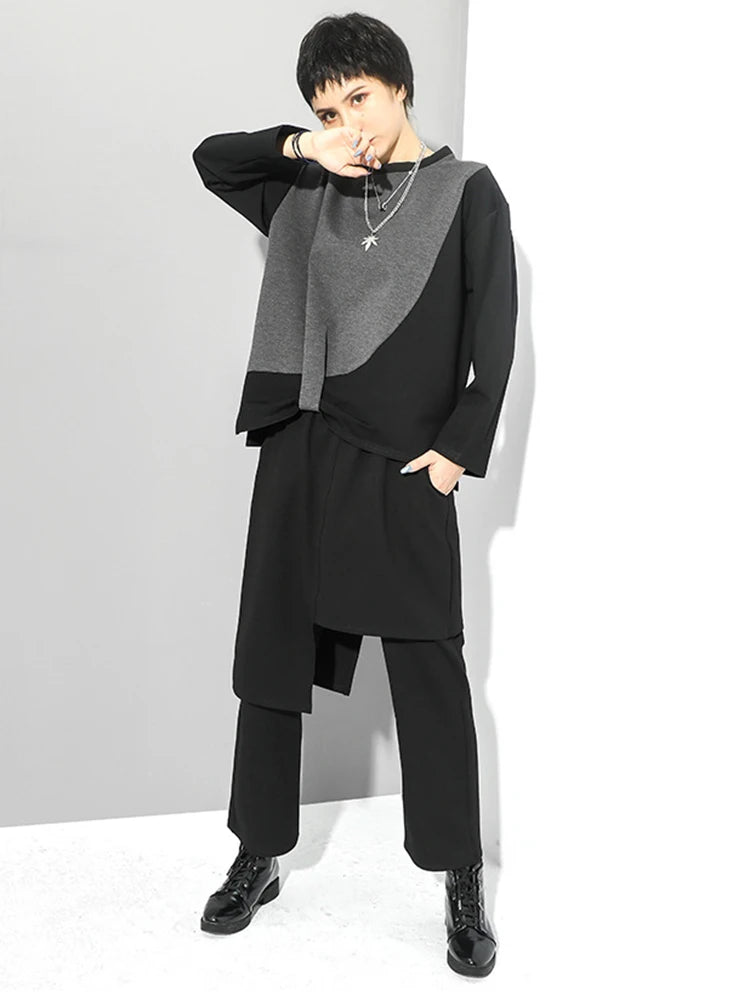 High Elastic Waist Black Irregular Long Harem Trousers New Loose Fit Pants Women Fashion Tide Spring Autumn 2025 1DC430