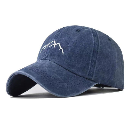 Load image into Gallery viewer, Unisex Washed Cotton Cap Mountain Embroidery Vintage Baseball Cap Men Women Adjustable Casual Outdoor Streetwear Sports Hat
