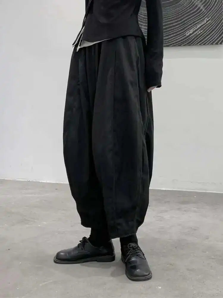 High Elastic Waist Black Brief Long Wide Leg Pants New Loose Fit Trousers Women Fashion Tide Spring Autumn 2025 1DF1078