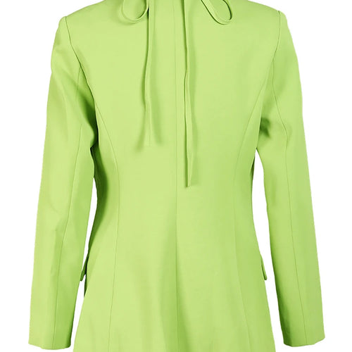 Load image into Gallery viewer, Women Green Irregular Cross Bandage Blazer New Lapel Long Sleeve Loose Fit Jacket Fashion Tide Spring Autumn 2025 CP1984
