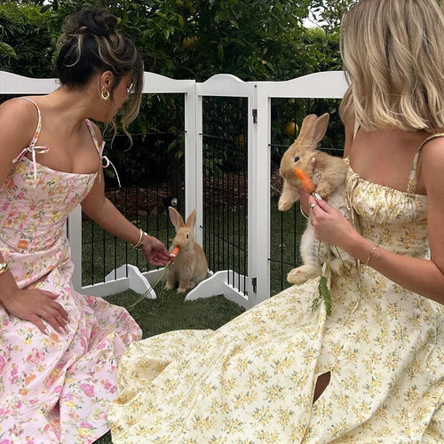 Load image into Gallery viewer, Spaghetti Strap Summer Dress 2024 Elegant Midi Yellow Floral Print Dress Slit Sexy Birthday Party Dresses Women
