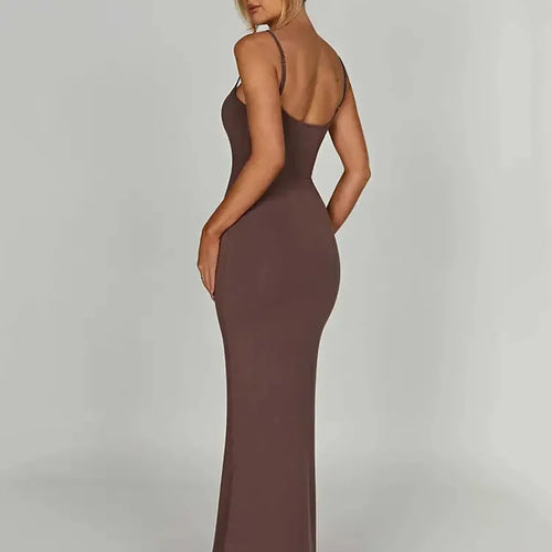 Load image into Gallery viewer, Sexy Spaghetti Strap Backless Bodycon Women Maxi Dress Slim Elegant Party Club Female Vesidos Solid Street Evening Dress
