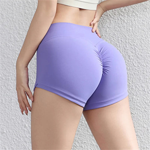 Load image into Gallery viewer, Women&#39;s sports yoga shorts high waist lift hip belly belly fitness running cycling exercise 3 points yoga pants
