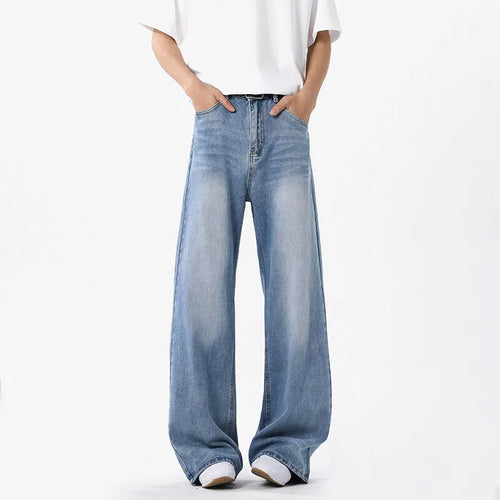 Load image into Gallery viewer, Men&#39;s Jeans Straight Wide Leg Trendy Gradient Color Tide New American Style High Street Male Summer Clothing 2025 9W1853
