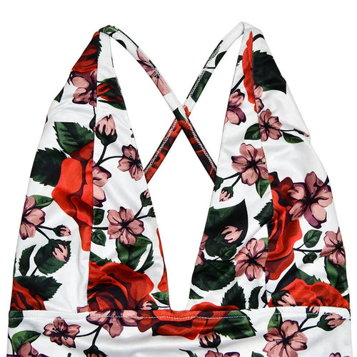 Load image into Gallery viewer, Spaghetti Strap Backless Print Dress For Women Fashion Deep V Neck Sleeveless Lace Up Bodycon Printed Sexy Long Dress
