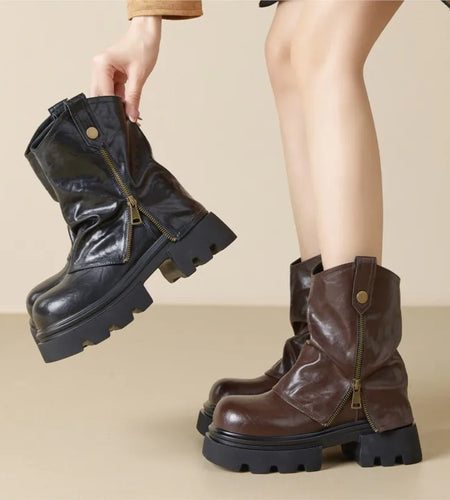 Boots Woman 2025 Fashion Lightweight Shoes Woman Platform Woman Shoes New Short Ankle Boots Flat Winter Girls Boots Botas Mujer