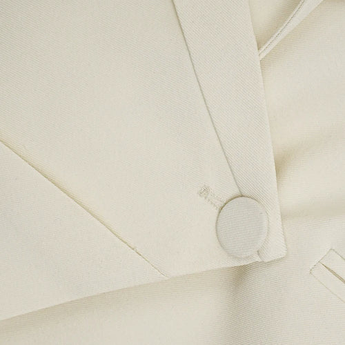 Load image into Gallery viewer, Women Beige Irregular Button Slim Elegant Blazer New Lapel Long Sleeve Jacket Fashion Tide Spring Autumn 2025 CPDB257
