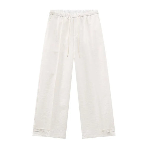 Load image into Gallery viewer, Men's Casual Clothing Korean Fashionable Elastic Waist Straight Leg Design Solid Color Male Trousers Simple Bottoms 9W1596
