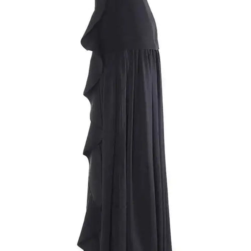 Load image into Gallery viewer, High Waist Black Ruffles Chiffon Spliced A-line Elegant Half-body Skirt Women Fashion Tide New Spring Autumn 2025 1DJ0111
