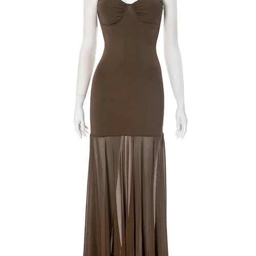 Load image into Gallery viewer, Scarf collar strapless sexy maxi dress women gown off-shoulder backless sleeveless A-line bodycon club long dress
