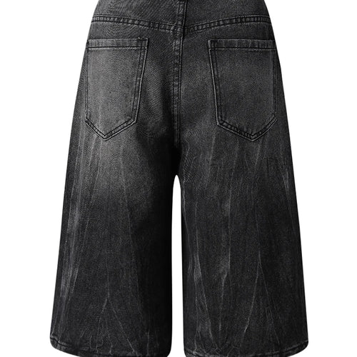 Load image into Gallery viewer, High Waist Black Denim Casual Knee Length Wide Leg Jeans New Women Trousers Fashion Tide Spring Summer 2025 CPG3271
