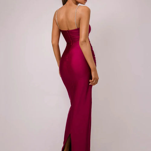 Load image into Gallery viewer, Glitter Spaghetti Strap Sexy Maxi Dress For Women Fashion Sleeveless Backless Bodycon Club Party Long Dress Elegant
