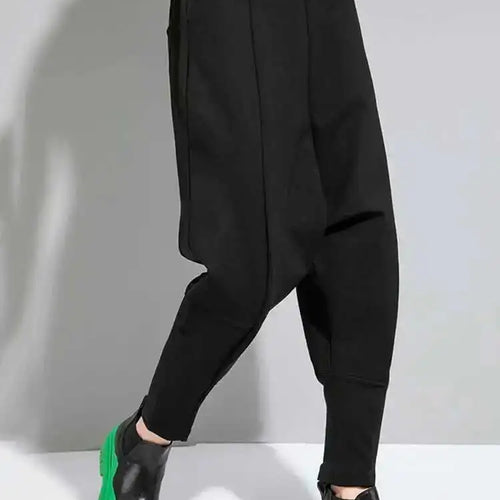 Load image into Gallery viewer, High Elastic Waist Black Brief Long Shaped Harem Pants New Loose Fit Trousers Women Fashion Spring Autumn 2025 1DF0630
