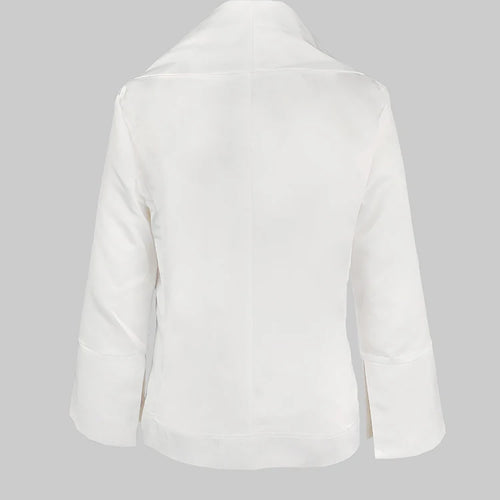 Load image into Gallery viewer, Women&#39;s shirts &amp; blouses Summer 2024 Long Sleeves Loose Buttoned Stand Collar Office White Tops Clothes for Female
