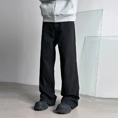 Load image into Gallery viewer, Men's Jeans New American Denim Pants Male Solid Color Casual Loose Straight Leg Trousers Summer  Men Clothing 9W1425
