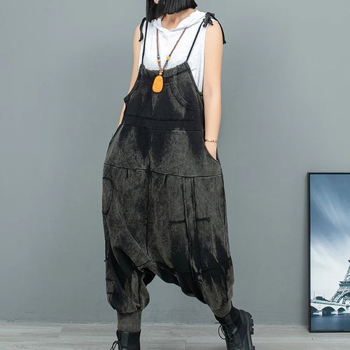 Load image into Gallery viewer, High Waist Black Vintage Big Size Long Casual Overalls Jeans New Women Trousers Fashion Tide Spring Autumn 2025 1DH9547
