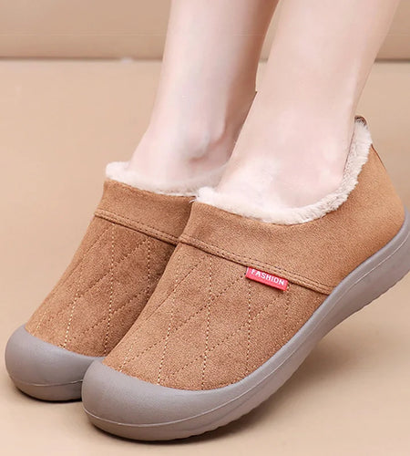 Women's Boots Slip On Ankle Boots For Winter Shoes Woman Keep Warm Fur Boots Flat Snow Botas Mujer Casual Winter Footwear Women