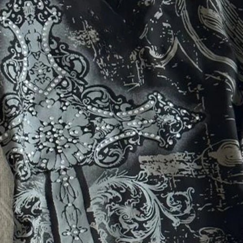 Load image into Gallery viewer, Y2k Aesthetic Vintage Printing Shirts Streetwear Tie-dye Black Loose Tshirts Harajuku Autumn Women Punk Diamond Grunge T-shirt
