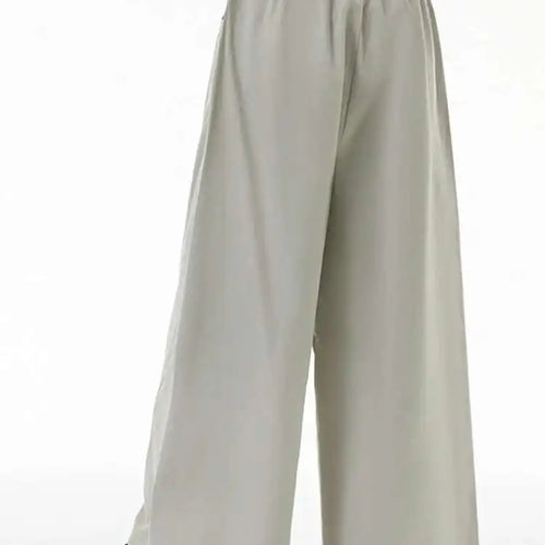 Load image into Gallery viewer, High Elastic Waist Gray Zipper Irregular Wide Leg Pants New Loose Fit Trousers Women Fashion Spring Autumn 2025 1DH3451
