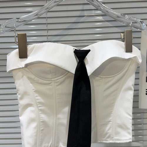 Load image into Gallery viewer, Hit Color Slimming Minimalist Vests For Women Strapless Sleeveless Tunic Temperament Vest Female Fashion Style New
