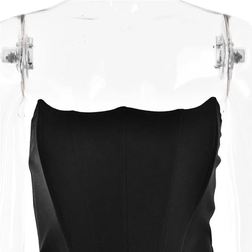 Load image into Gallery viewer, Elegant Strapless Bodycon Sexy Maxi Dress Women Black Fashion Off-shoulder Sleeveless Backless Club Party Long Dress
