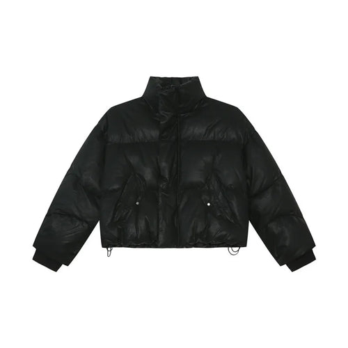 Load image into Gallery viewer, Korean Style Men&#39;s Parkas Stand Collar Thickened Soli D Color Simple Drawstring Winter Casual Short Padded Jackets 9C8970
