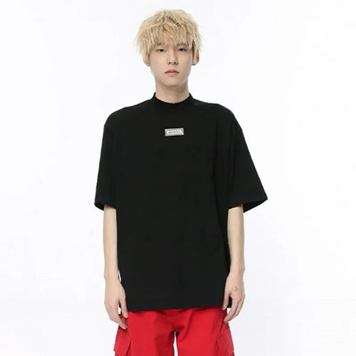 Load image into Gallery viewer, Men T-shirts Menwear Minimalist Metal Design Short Sleeve Fashion Round Collar Male Tops Summer Korean Style 9C5211
