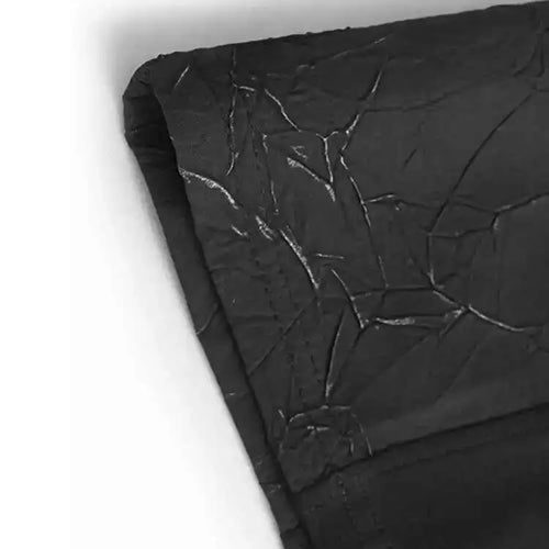 Load image into Gallery viewer, Women Black Irregular Wrinkled Big Size T-shirt New Round Neck Long Sleeve Fashion Tide Spring Autumn 2025 1DH6907
