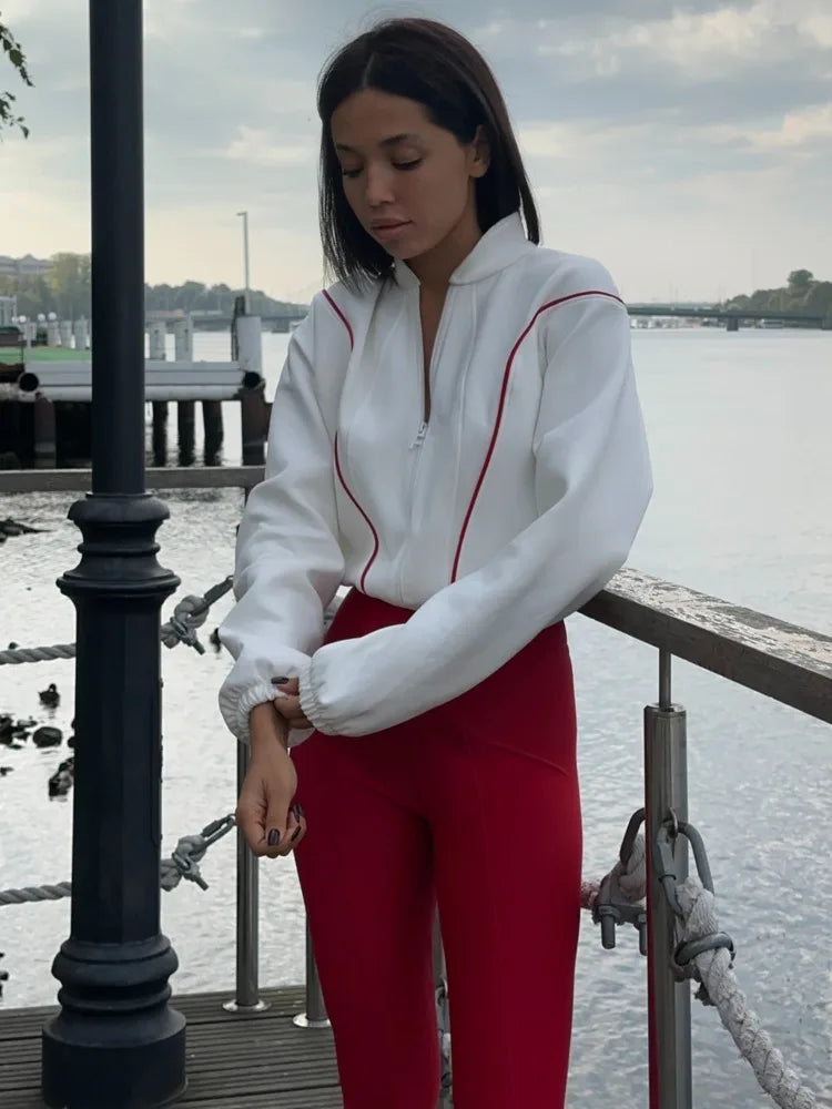 Fashion Autumn/Winter New 2025 Stretch Tight Jumpsuit Women Zipper Long Sleeve Casual Jumpsuit Outdoor Sports Rompers