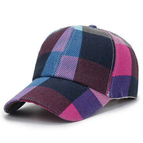 Load image into Gallery viewer, Spring Summer Women Men Plaid Baseball Caps Outdoor Cool Lady Male Sun Cap Hat For Women Men Fashion
