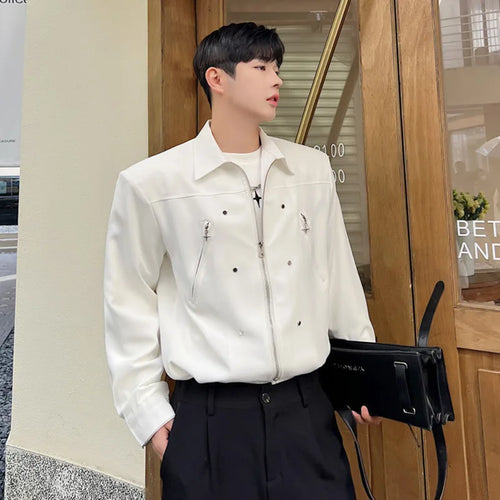 Load image into Gallery viewer, Male Shirts New Trendy Long Sleeve Men Shirt Multi Zipper Design Loose Casual Men's Single Breasted Clothing Trend 9W1400
