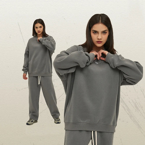 Load image into Gallery viewer, Male Sweatshirt Sweatpants Two-piece Set Pullover Round Collar Long Sleeve Top Straight Pants Spring Fashion Tide 9W128
