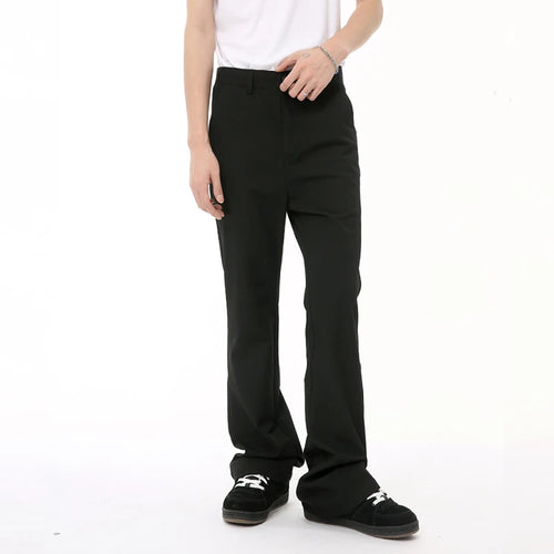 Load image into Gallery viewer, Korean Style Male Suit Pants Boot-cut Button Trousers Solid Color Straight Leg Men&#39;s Trousers New Summer Fashion 9C6587
