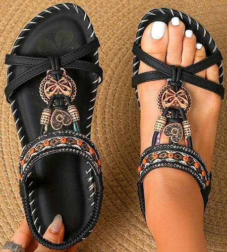 Women's Sandals Bohemia Style Women Flat Sandals Summer 2025 Sandalias De Mujer New Summer Shoes Woman Summer Footwear Female