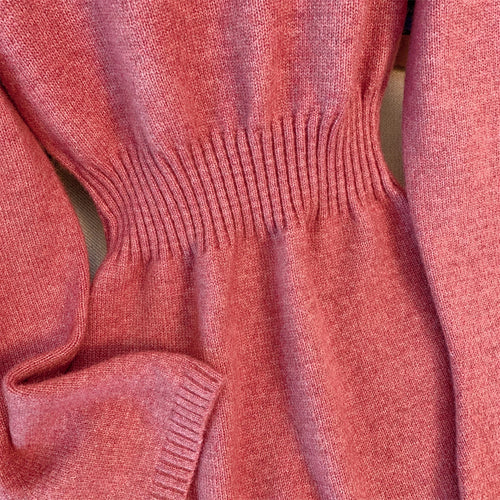 Load image into Gallery viewer, Autumn Winter Black Grey Elegant Round Neck High Waist Dress Women New Pink Long Sleeved Knitted Short Dress 2024 Korean Simple
