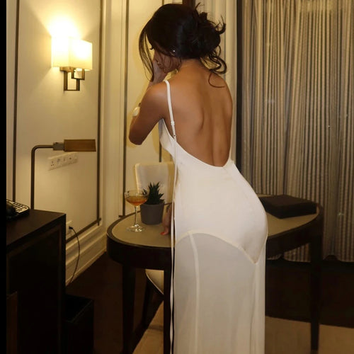 Load image into Gallery viewer, Spaghetti Strap Strapless Sexy Maxi Dress For Women Gown Elegant Off-shoulder Backless High Waist Bodycon Long Dress
