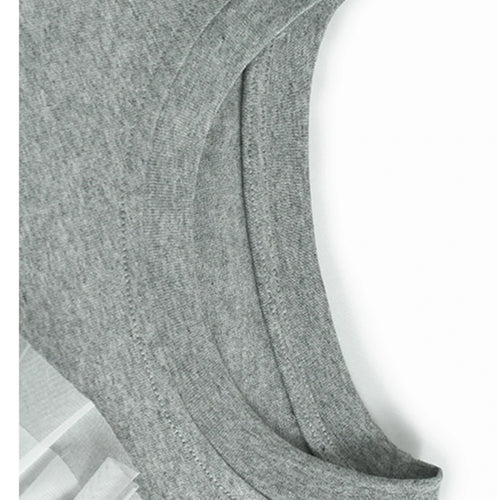 Load image into Gallery viewer, Women Gray Mesh Ruffles Big Size Mini T-shirt Dress New Round Neck Short Sleeve Fashion Tide Spring Summer 2025 1DH9812
