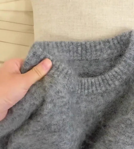 Women Pink Gray Round Neck Pullover Sweater Autumn Winter White Basic Warm Casual Korean Long Sleeved Knitwear Tops Versatile