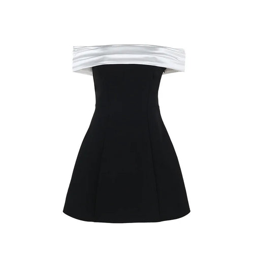 Load image into Gallery viewer, Off-shoulder Backless Sexy Mini Dress For Women Fashion Strapless Sleeveless High Waist A-line Club Party Dress Elegant
