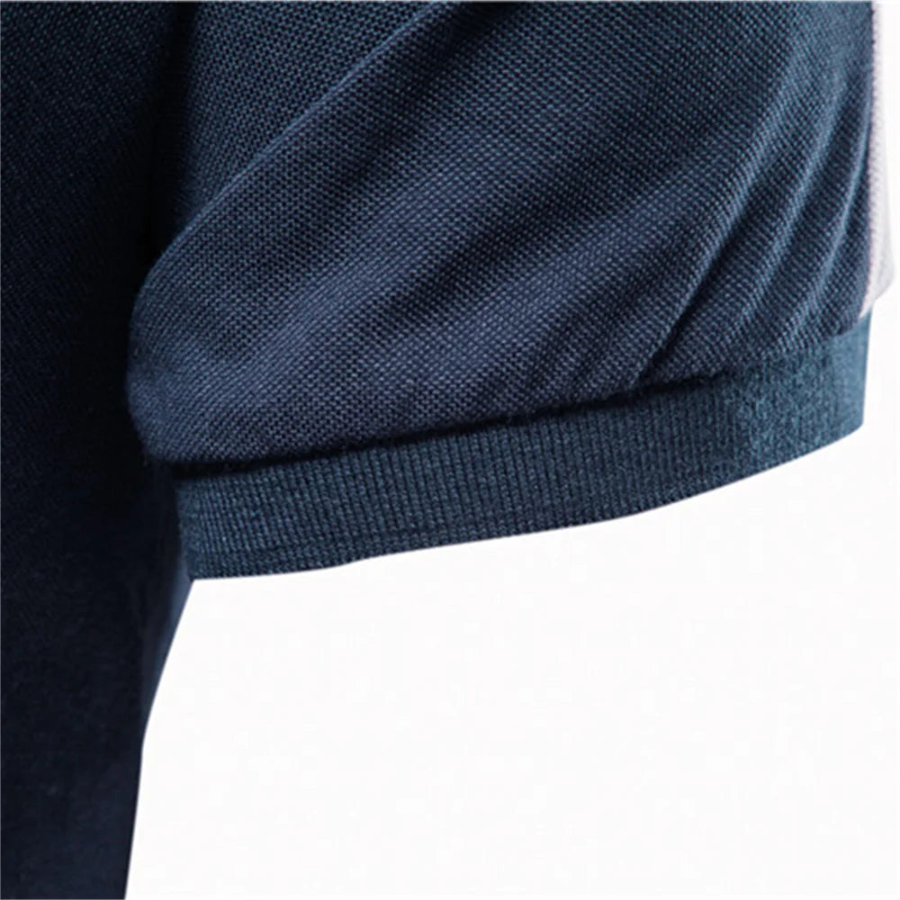 Cotton Men's Polos Giraffe Embroidery Short Sleeve Polo Shirts for Men High Quality Brand Design Polos Men Clothing