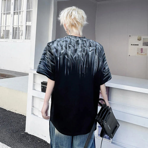 Load image into Gallery viewer, Men's T-shirts New Summer Round Neck Nail Bead Drawn Pattern Loose Male Short Sleeved Pullover Casual Menwear 9W1795
