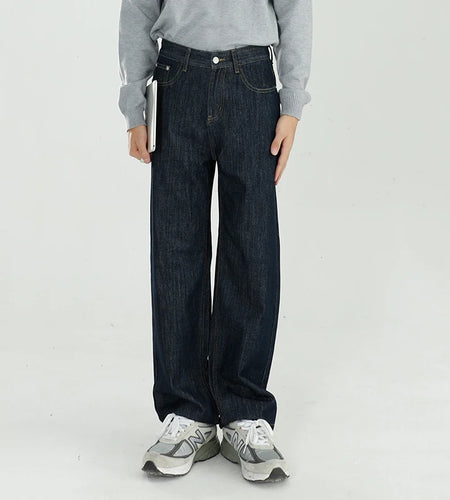 Summer Men's Denim Pants New Chic Korean Black Versatile Loose Drop Straight Jeans Men Bottoms Casual Clothing 9W1994