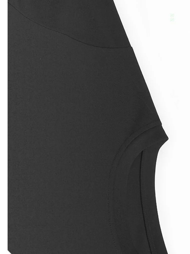 Women Blue Brief Pocket Casual Big Size Midi Dress New Round Neck Short Sleeve Fashion Tide Spring Summer 2025 1DJ1187